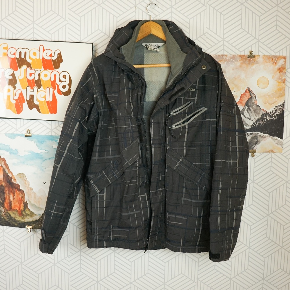 Mens Columbia Waterproof lined double zip jacket